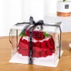 Wholesale of 4/6/8/10/12-inch three-in-one fully transparent birthday cake boxes and double-layer raised baking packaging boxes details Picture